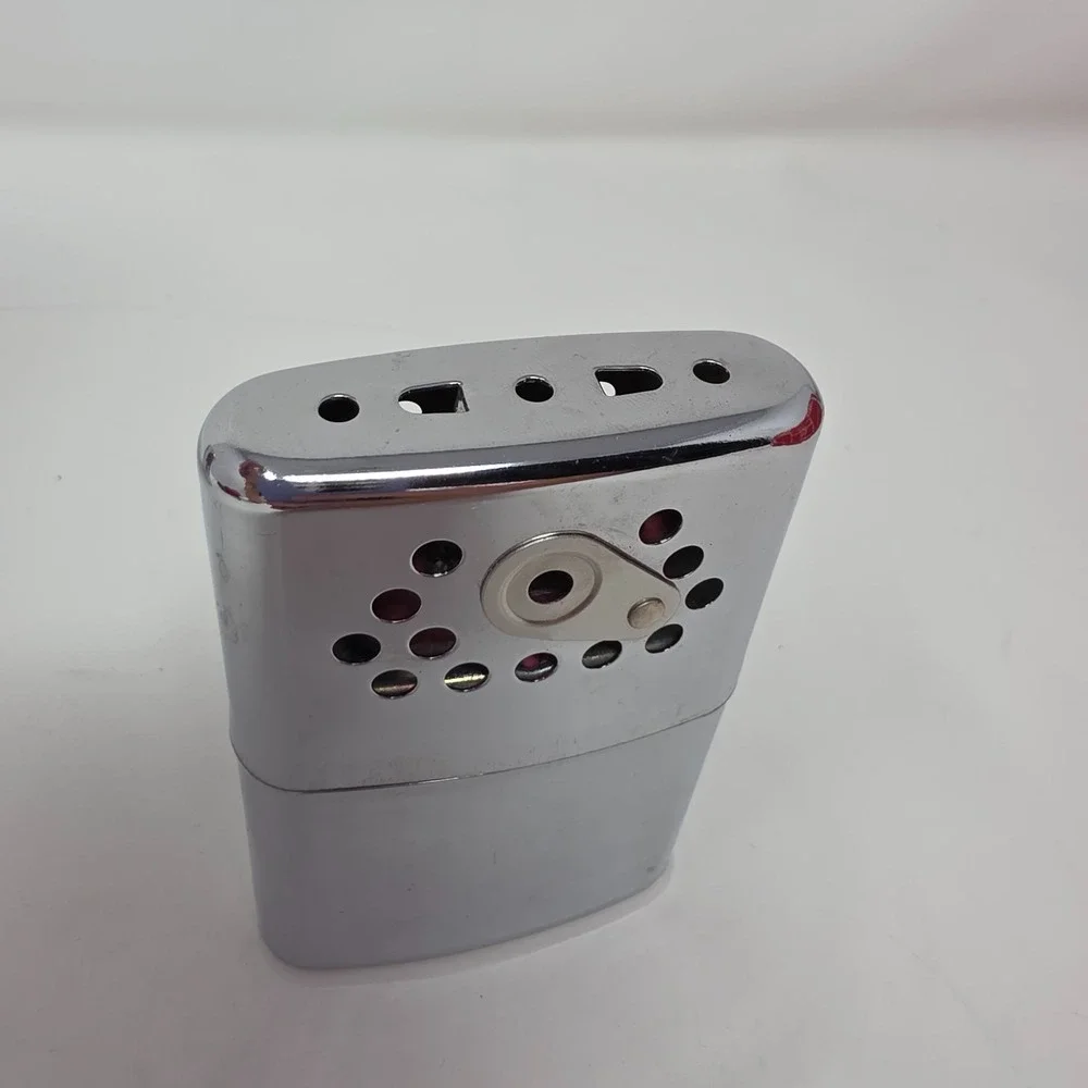 Jon-E GI Hand Warmer Standard Silver Patent Aladdin Labs Inc. USA Made Vintage